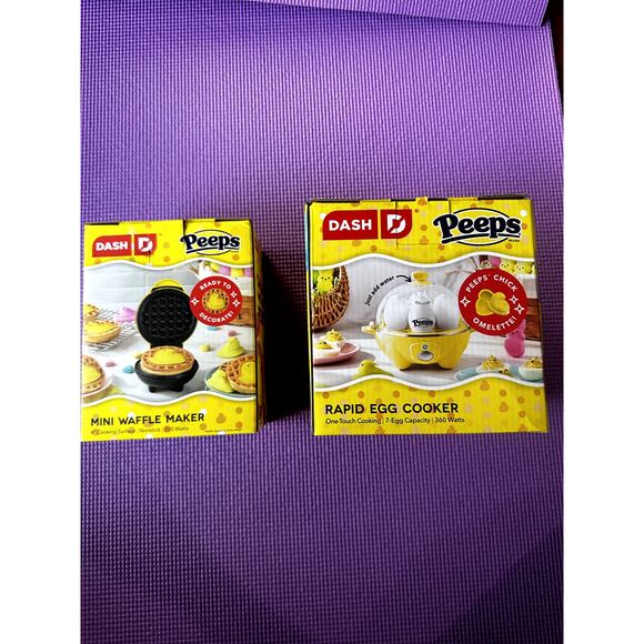 DASH Rapid Egg Cooker & Mini Waffle Maker Nonstick NEW in Box Selling Together